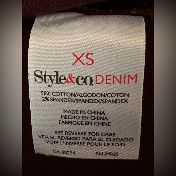 NWT. Style & Co  Classic Denim Jacket Size XS - Picture 10 of 11